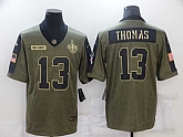 Nike Saints 13 Michael Thomas Olive 2021 Salute To Service Limited Jersey Dzhi,baseball caps,new era cap wholesale,wholesale hats
